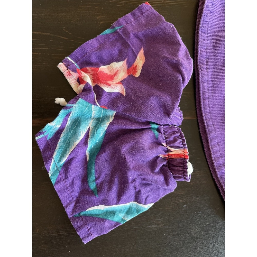 CPK Purple Corduroy Outfit 2 Piece 16 " Set Bib Pinafore Top W/ Turtle Buttons - Picture 6 of 6